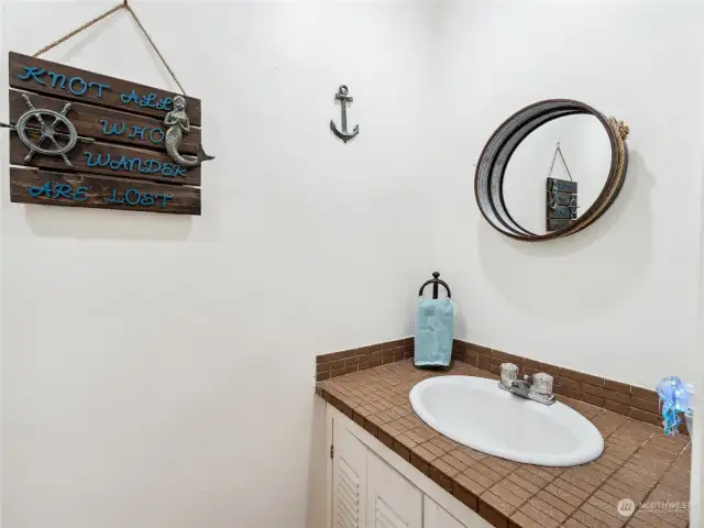 Powder room for guests.