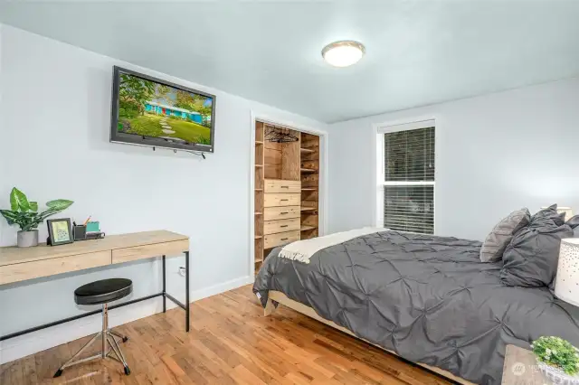 Fourth bedroom (non-conforming), with built-in's in closet