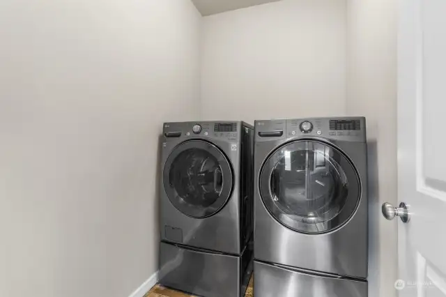 Full size washer and dryer.