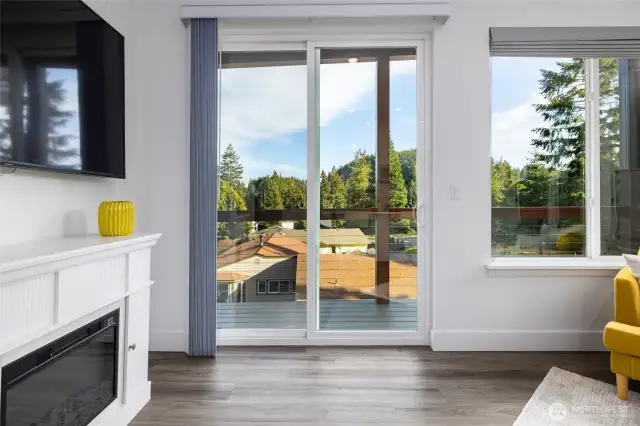 Views and large windows with custom blinds