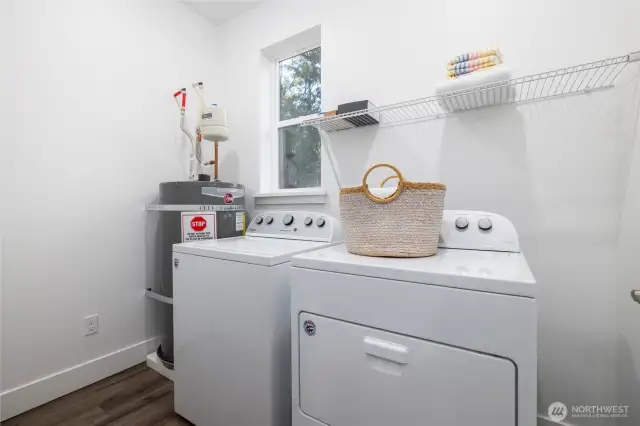 Laundry on lower level
