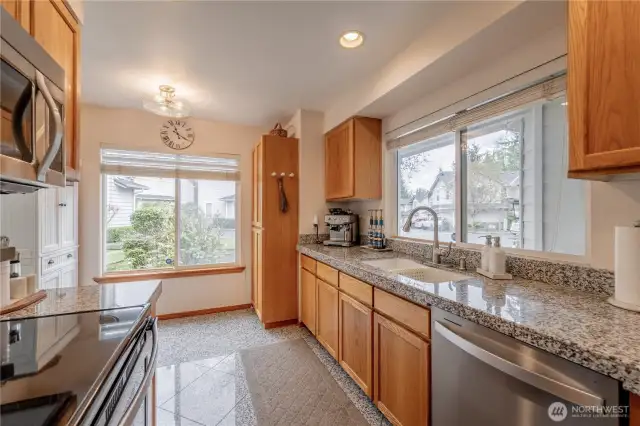 Efficient, well-designed kitchen offering streamlined functionality