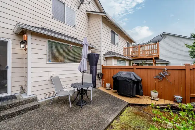 Spacious patio with BBQ area for effortless outdoor entertaining