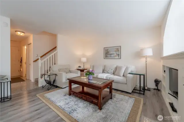 Spacious living room with abundant natural light