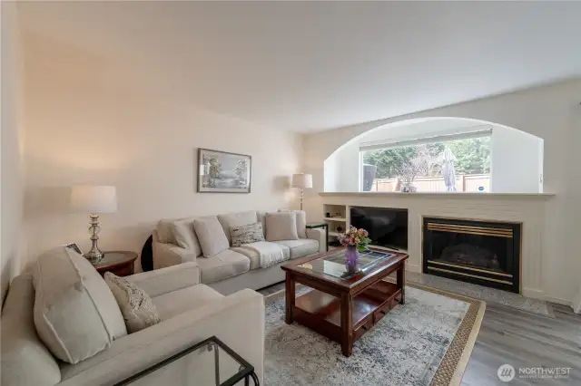 Stylish custom-built entertainment center, offering both functionality and a polished aesthetic for your living space