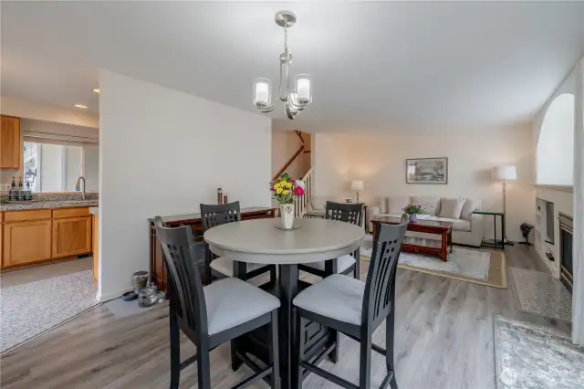 Inviting dining area, with ample space and natural light.