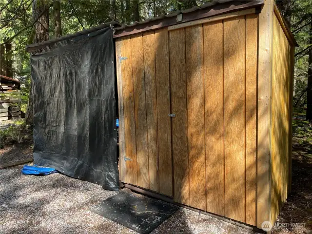 Wood shed in back