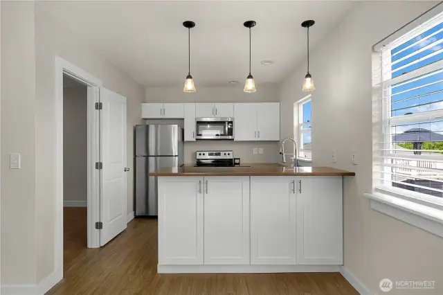 Rear garage space.