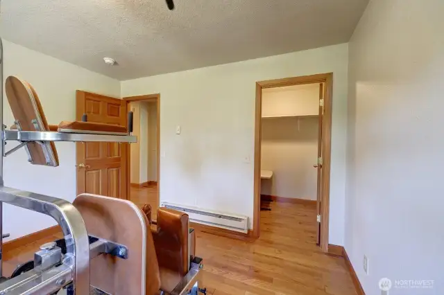 Walk in closets in each bedroom