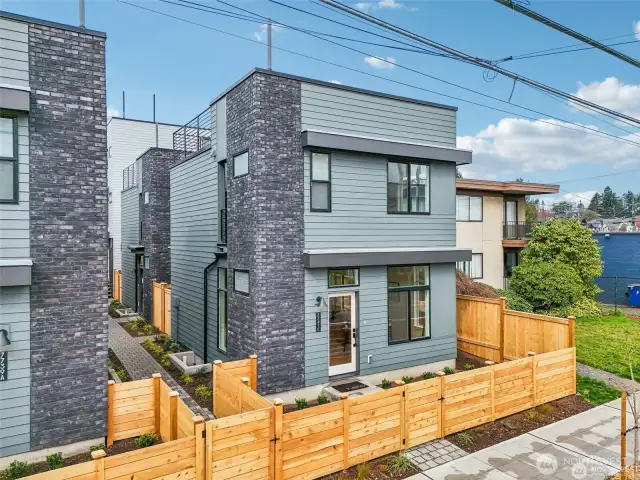 These are NOT ADU's -- the lots are fee simple, no condo HOA. Each unit has one dedicated parking spot off the alley with power available for electric car charging.