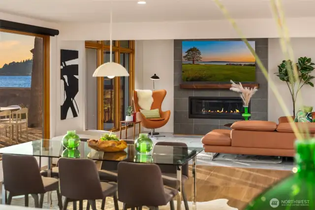 Open space area for dining and relaxing.