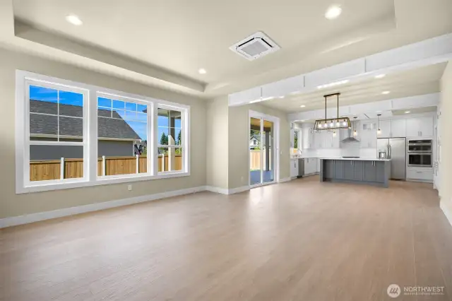 Tray Ceiling in Great Room