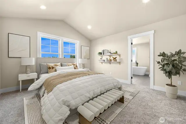 Virtually Staged Primary Bedroom