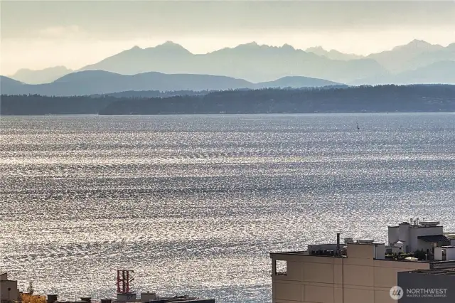 Spectacular views of the sound & Olympic Mtn range by day & breathless sunsets in the evening!