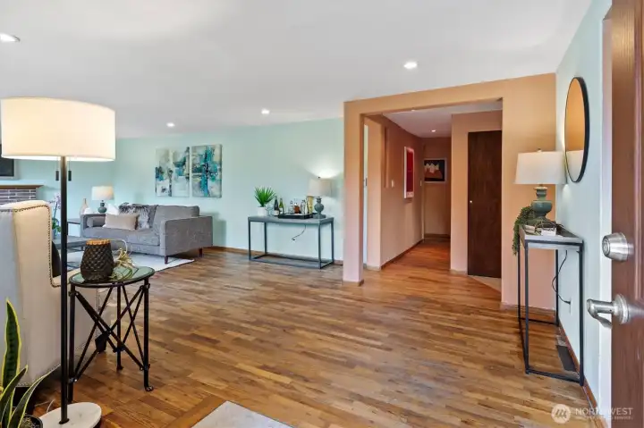 Smart floorplan separates the living area from the sleeping area!