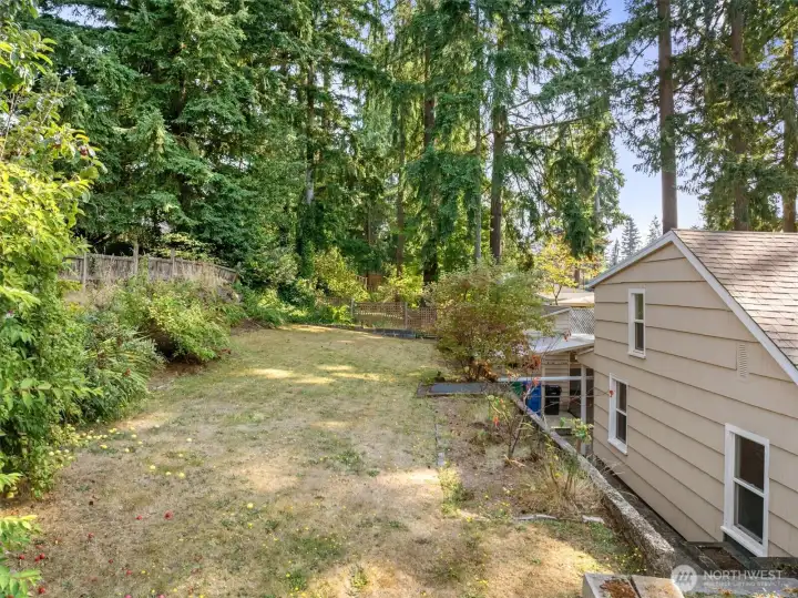 Imagine playing games or just relaxing on the back yard terrace!