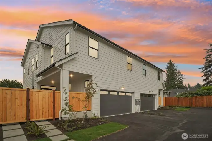 Photos of the staged model home with the same floorplan and similar finishes.