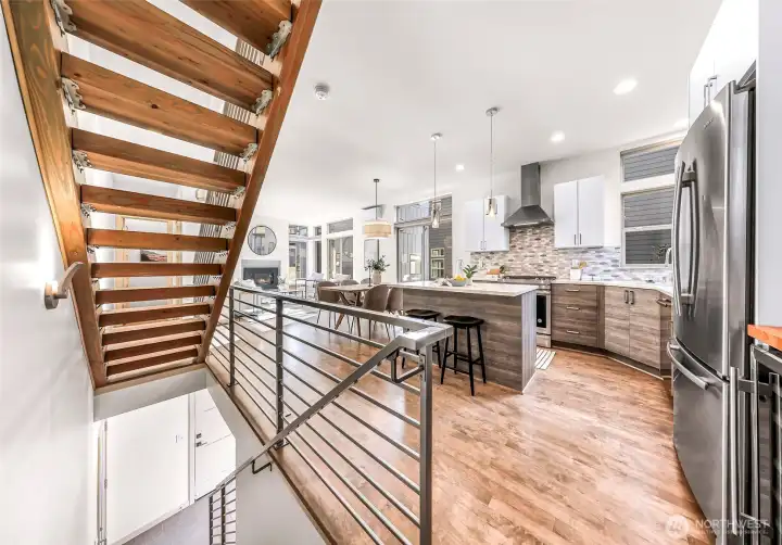 Lovely architectural features bring interest to this spacious home.