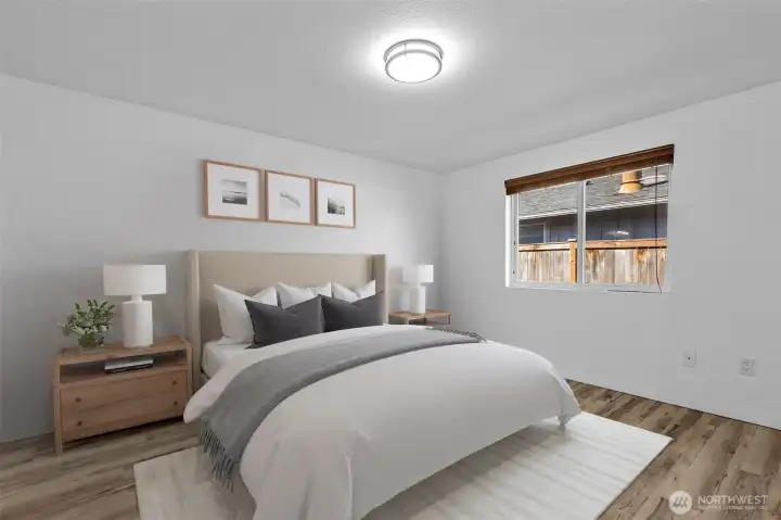 Primary Bedroom with en suite bathroom *Virtually Staged*