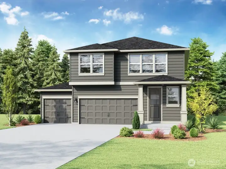 Rendering of actual elevation, colors may vary.