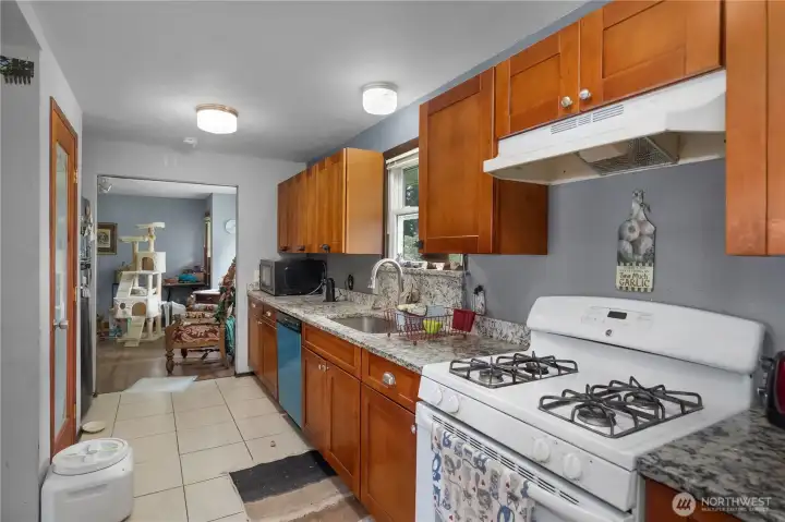 Kitchen with walk in pantry