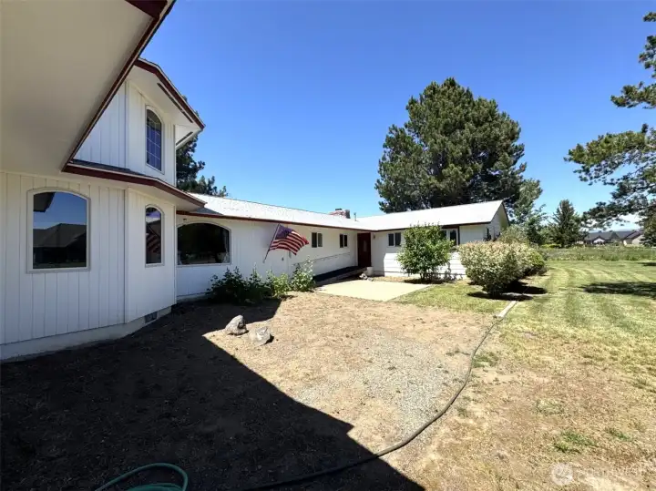 From garage to front door.