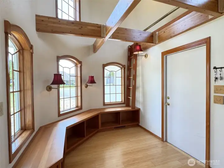There is a very small loft space above the turret room. There is a very small loft space above the turret room.