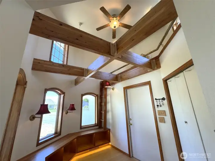 there is a very small loft area above the turret.