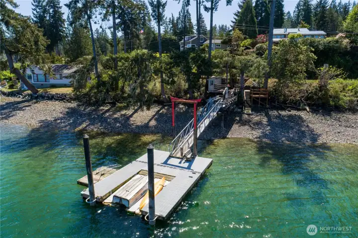 Private beach dock