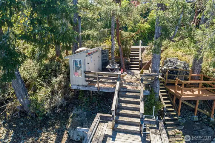 Private beach dock