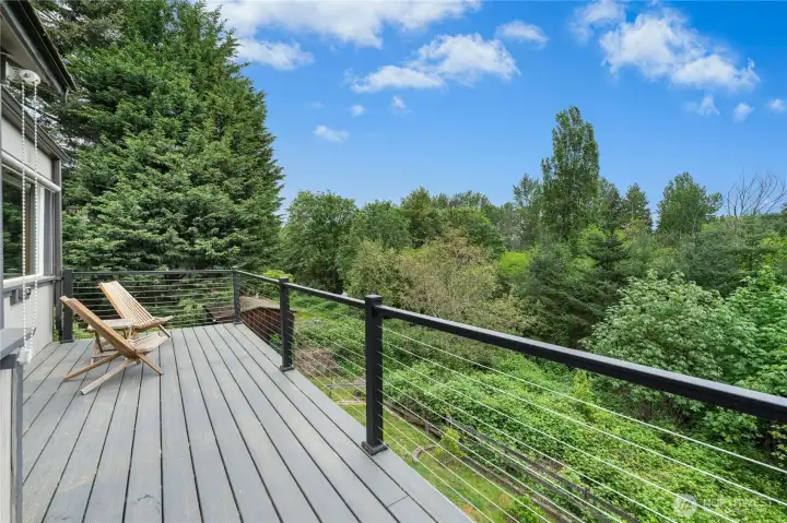 Upstairs Deck Off Kitchen Overlooking Greenbelt