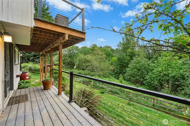 Upstairs Deck Off Kitchen Overlooking Greenbelt