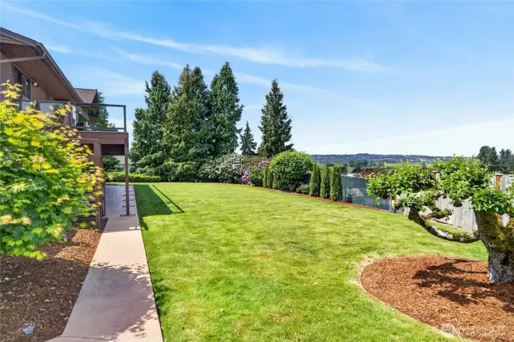 Mature landscaping. Mature landscaping.