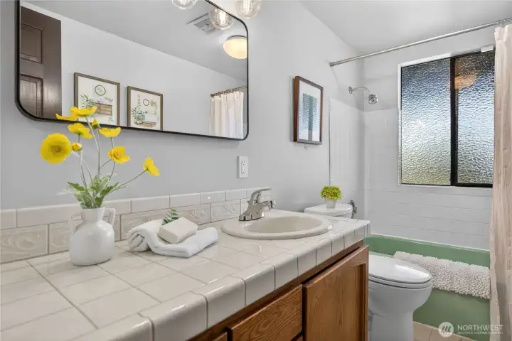 Lower level full bathroom. Lower level full bathroom.