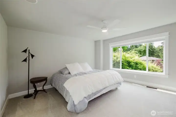 Upstairs, bedroom #3 with private bath.