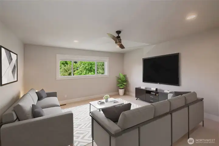 Virtually Staged Media Room