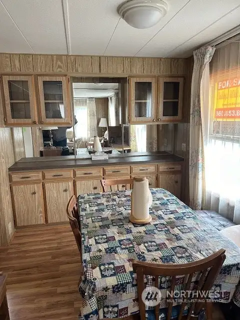 Dining room with built in hutch