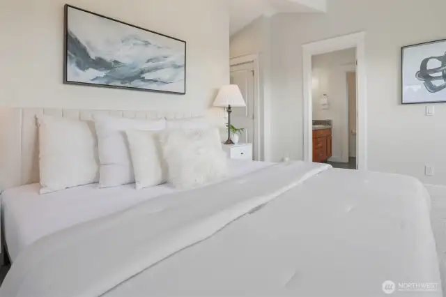 Primary suite looking to private bath.