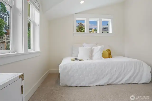 Upper level bonus room makes for great guest space, office or nursery.