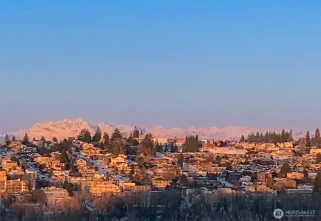 Gorgeous Westerly views to the snow covered Olympic Mountains.
