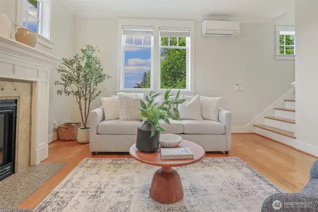 In floor hydronic gas heat plus mini splits for cooling.
