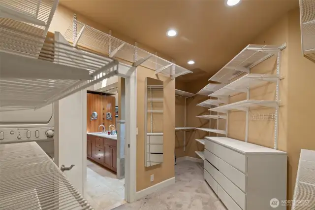 Primary Walk in Closet and Laundry