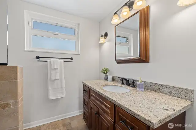 Updated full bath here too.