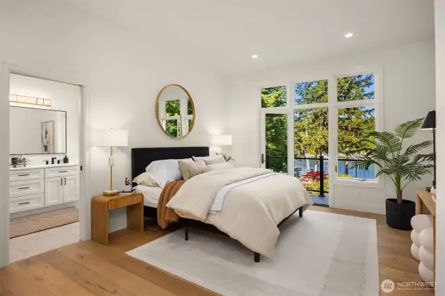 Beautiful main floor primary suite includes a massive walk-in-closet and freshly renovated bathroom!