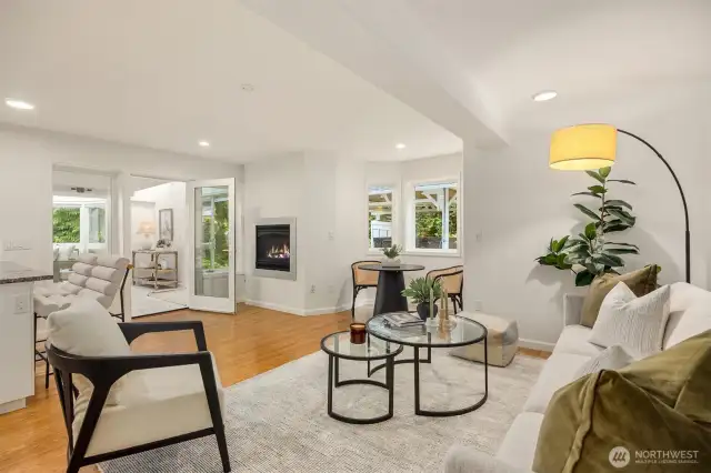 Lower level family room.