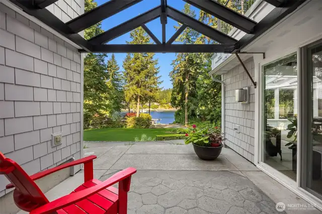 Just off the sunroom, a sitting area with a glass roof!