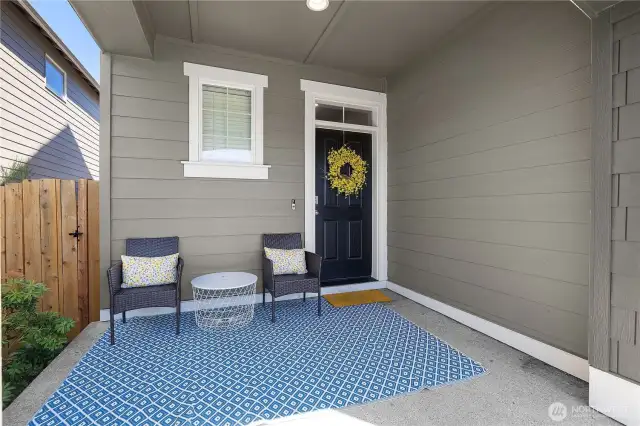 Inviting front porch.