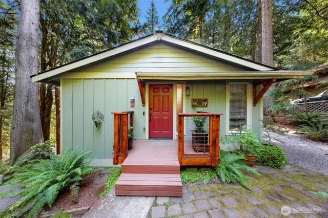 Front entry to main level of the home.