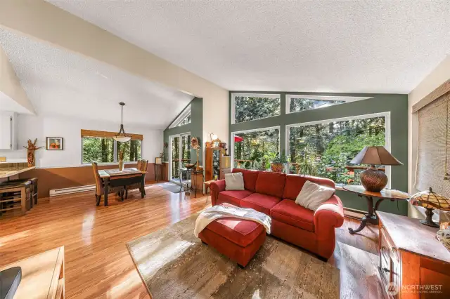 Soak up the natural light and enjoy the view of beautiful surrounding greenery