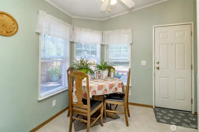 Eating nook off Kitchen